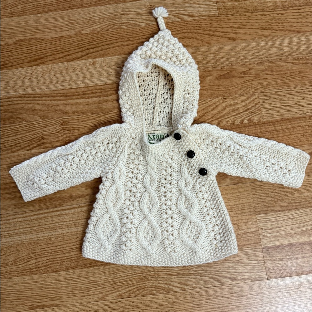 Aran traditional Irish sweater for toddler